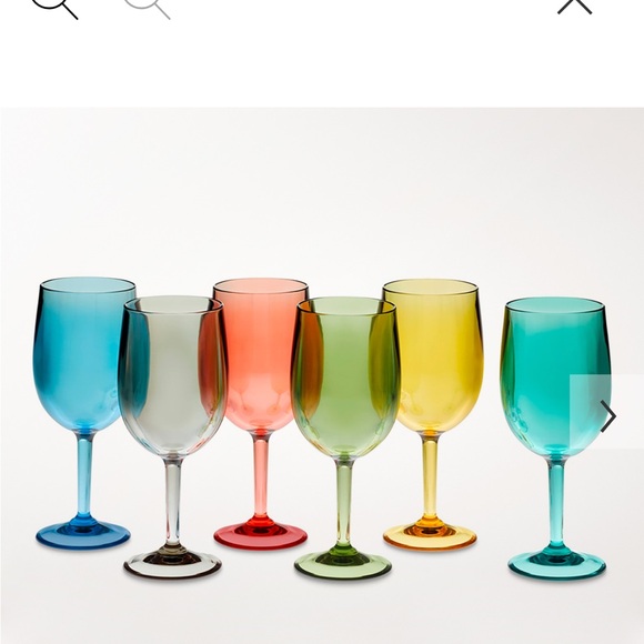 Duraclear Tritan Multicolored Outdoor Wine Glasses, set of 6 - Picture 1 of 4